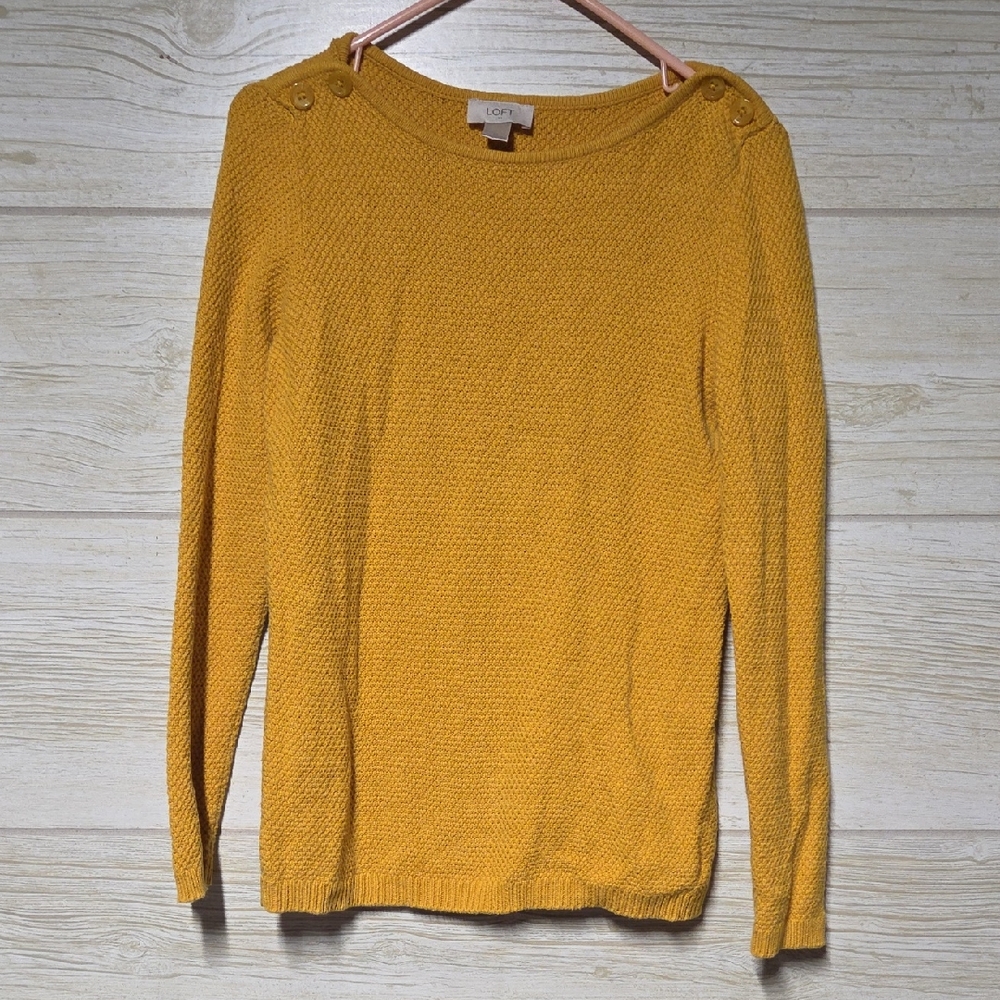 LOFT Women's Golden Crew Neck Sweater